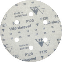 Круг шлифовальный на липучке siaspeed 1950 (5+1 шт; 150 мм; 6 отверстий; P120) sia Abrasives ss6-150-6-120