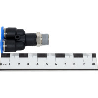 Тройник цанговый прямой с наружной резьбой (1/4M; 8 мм) SHPI PWT 08-R02