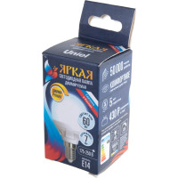 Лампа Uniel LED-G45, 7W/4000K/E14/FR/DIM, PLP01WH, светодиодная, диммируемая UL-00004300