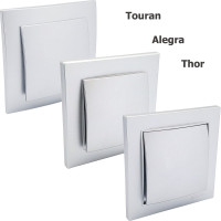 Механизм выключателя NILSON 1СП серебро Touran/Alegra metallic 24130401