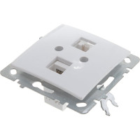 Компьютерная розетка Nilson 2-местн. СУ RJ45 CAT6 , TOURAN-ALEGRA-THOR, белый 24110446