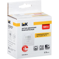 Датчик движения IEK ДД 030 белый 500Вт 160гр 9м IP20 LDD12-030-500-001