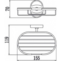 Настенная мыльница-решетка Savol S-007032-1 23208
