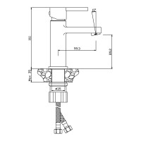 Смеситель для раковины Olive's TORRES черный 17100TRB