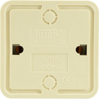 Розетка Jilion 1 гнездо без заземления бежевый 9533427