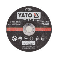Диск отрезной по металлу (5 шт; 75х9.5х2 мм) YATO YT-0994
