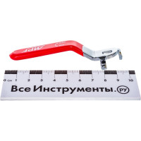Ручка для шарового крана MPF длинная, усиленная, для крана, 1/2" - 3/4", прорезиненная КРАСНАЯ, MP ИС.131178