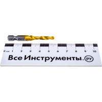 Сверло-метчик (М5х0.8х57.5 мм; HSS-TiN) SKRAB 33825