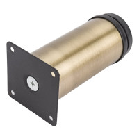 Ножка D50х120 круглая регулируемая бронза накладная Zitar 151289