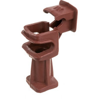 Держатель круглого проводника EZETEK 6-8мм коричневый, высота 36мм, пластик 91003