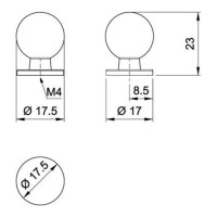 Ручка-кнопка Tech-Krep/Zitar Классик 6-001-17 хром 1 шт. 148755