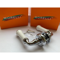 Дверная ручка MORELLI MH-41-CLASSIC PC/W цвет- хром/белый 9011395