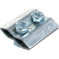 Соединительный зажим круглого проводника EZETEK 8-10мм параллельный, оцинковка 74426