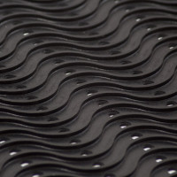 Коврик SUNSTEP резиновый, 60х90 см, Волна, черный 31-069