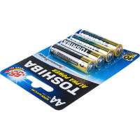 Алкалиновый элемент питания Toshiba LR6 ALPHA POWER 4/card 3456