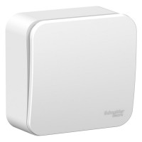 1-клавишный выключатель Systeme Electric BLANCA открытой установки, 6А, 250B, белый BLNVA061011