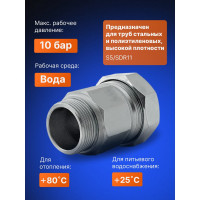 Зажимная муфта ДТРД наружная 1-1/4"; Ду 32; Дн 40,0-42,9 16104