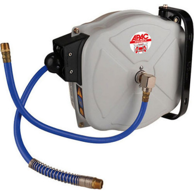 APAC Катушка закрытая, 10м + 1м, поворотная, для воздуха/воды со шлангом 6x10 PVC, 1/4, 12 bar 1731.C5