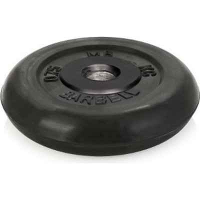 Barbell Диск обрезиненный d 31 мм чёрный 0,75 кг 1548