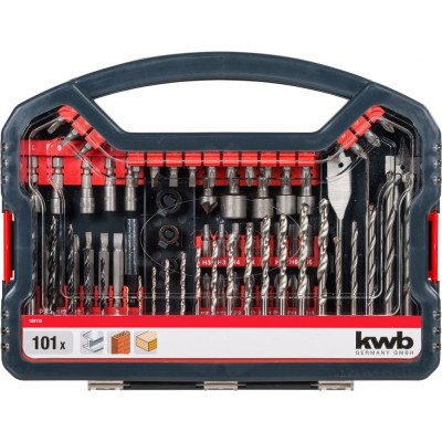 kwb Набор бит, сверл, головок, 101 предмет, кейс 109110