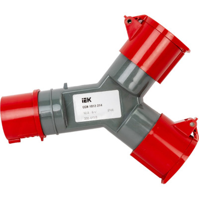IEK Адаптер двухлучевой TS1012-214 3Р+РЕ 16А 380В IP44 PAS22-016-4