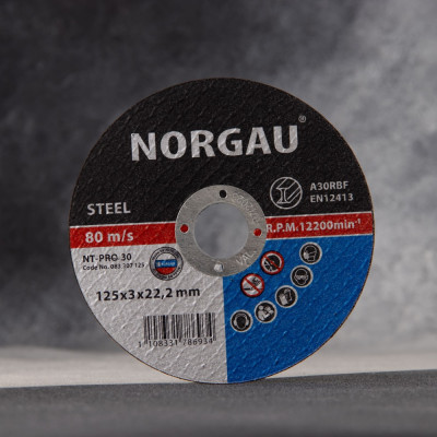 Диск отрезной по стали NORGAU NT-PRO30 083307125