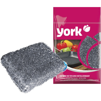 YORK Губка для тефлона в мет.оплётке ''Лиза'' 032020
