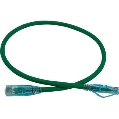 Патч-корд Hyperline PC-LPM-UTP-RJ45-RJ45-C6-0.5M-LSZH-GN 230199