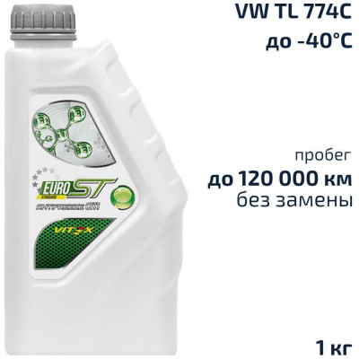 VITEX Антифриз EURO ST G-11 -40°С 1кг зеленый ASTM D 3306, ASTM D 4340, VW TL 774C, SAE J 1034, AFNOR R-15-601, BS 6580:1992 V101101