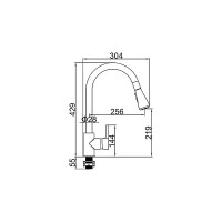 LEDEME Смеситель для кухни с выдвижной лейкой L6155 89904