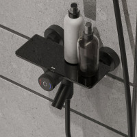IDDIS Смеситель для ванны с управлением Push Control, черный матовый, Shelfy, SHEBLBTi02WA