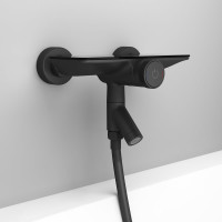IDDIS Смеситель для ванны с управлением Push Control, черный матовый, Shelfy, SHEBLBTi02WA