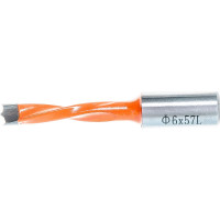 Сверло присадочное усиленное "глухое" (6x57.5 мм; S=10 мм; LH) ROTIS 412.0657L