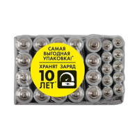 Батарейки SONNEN, КОМПЛЕКТ 30 шт, Alkaline, AA+ААА LR6+LR03, в коробке 455097