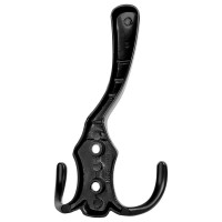 Крючок мебельный трехрожковый Kerron матовый черный KR-0050-BL