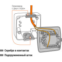 1-клавишный выключатель TDM ELECTRIC открытой установки IP44 10А шоколад "Селигер" SQ1818-0201