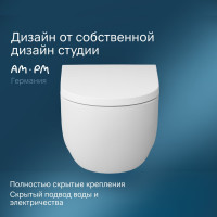 Подвесной унитаз AM.PM Like FlashClean с сиденьем микролифт C801701SC
