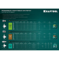 Винтовые стальные заклепки KRAFTOOL Bolt М8х12.5 мм, штифт 15 мм, 100 шт. 311709-08-15