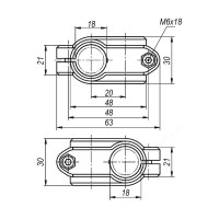 Крестовой зажим KIPP K0472.1818