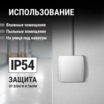Розетка TDM ELECTRIC 2П+3 открытой установки IP54 16А с крышкой белая "Селигер" SQ1818-0013
