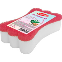 Губка для тела Умничка Бантик с массажным слоем MPU0779