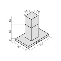 Кухонная вытяжка MBS SALVIA 190 ISLAND INOX 3909
