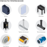 Термостойкая кремнийорганическая эмаль Elcon Max Therm белая,  (RAL 9003) 400 градусов, 25 кг 00-00000021