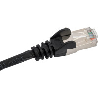 Патч-корд LANMASTER RJ45 - RJ45, 4 пары, FTP, категория 5е, 15 м, черный, LSZH, LAN-PC45/S5E-15-BK