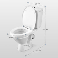 Унитаз-компакт Santek "Лига" эконом: 2-режима, PP 1.WH30.2.197 1WH302197