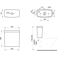 Унитаз-компакт Santek "Лига" эконом: 2-режима, PP 1.WH30.2.197 1WH302197