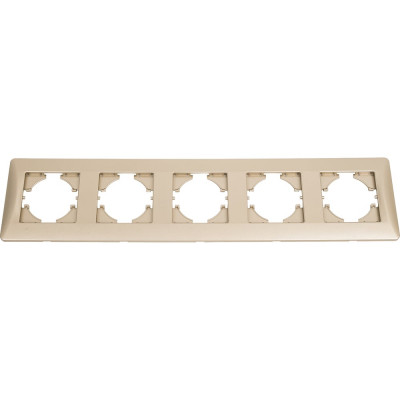 Рамка GUSI ELECTRIC Ugra 5-местная, цвет шампань С1150-027