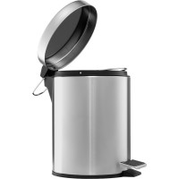 Корзина для мусора с педалью Merida металлическая, напольная, матовая, 5 л KIM409