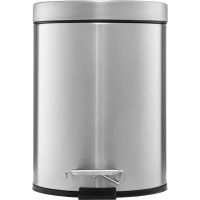 Корзина для мусора с педалью Merida металлическая, напольная, матовая, 5 л KIM409