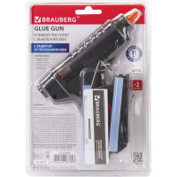 Клеевой пистолет BRAUBERG 60Вт для стержня 11 мм, с выключателем, в блистере, 671053
